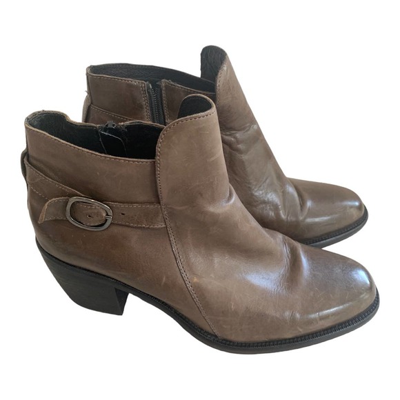 Boemos Womens Brown Leather Ankle‎ Boots Made in Italy Sz 40/US 9 - Picture 1 of 5